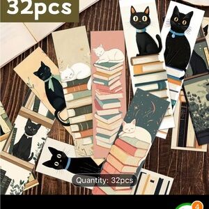 Cat-Themed Bookmarks (3) random selection